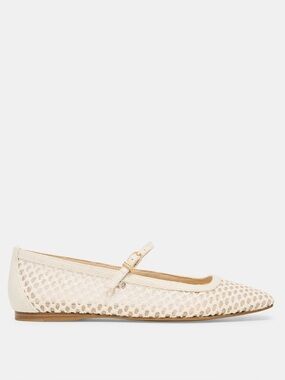 Dolce Vita Reyes Woven Raffia Ballet Flats in White - size 7.5 - NWT Spring Shoe